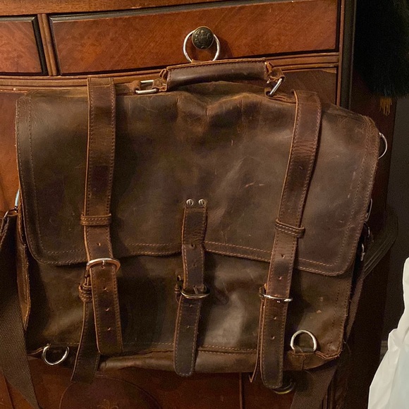 Kattee leather vintage briefcase 17x14x8” - Picture 16 of 17